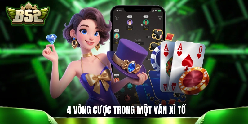 Hành trình 4 vòng cược trong một ván Xì Tố