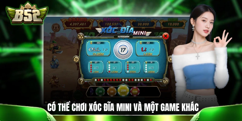 Có thể chơi song song Xóc Đĩa Mini và một game khác