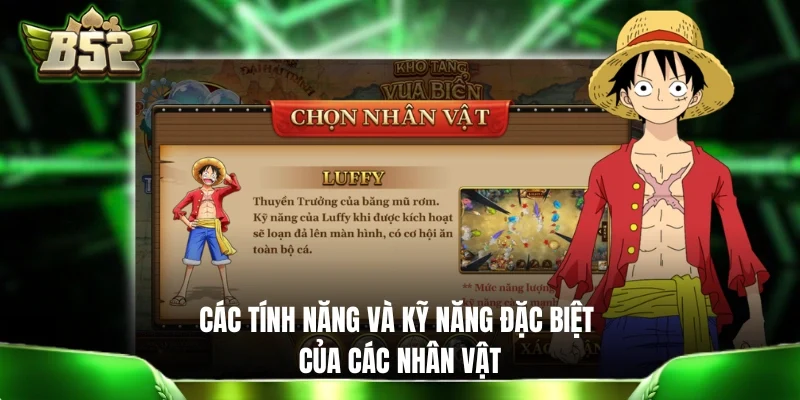 Đại Hải Trình B52CLUB: Săn Quái Thú Surume 10 Triệu Xu Giải thích các tính năng và kỹ năng đặc biệt của nhân vật