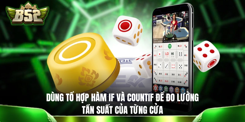 Kinh Nghiệm Soi Cầu Tài Xỉu Nâng Tỷ Lệ Sinh Lời Lên 80% Dùng hàm IF và COUNTIF để đo lường tần suất của từng cửa